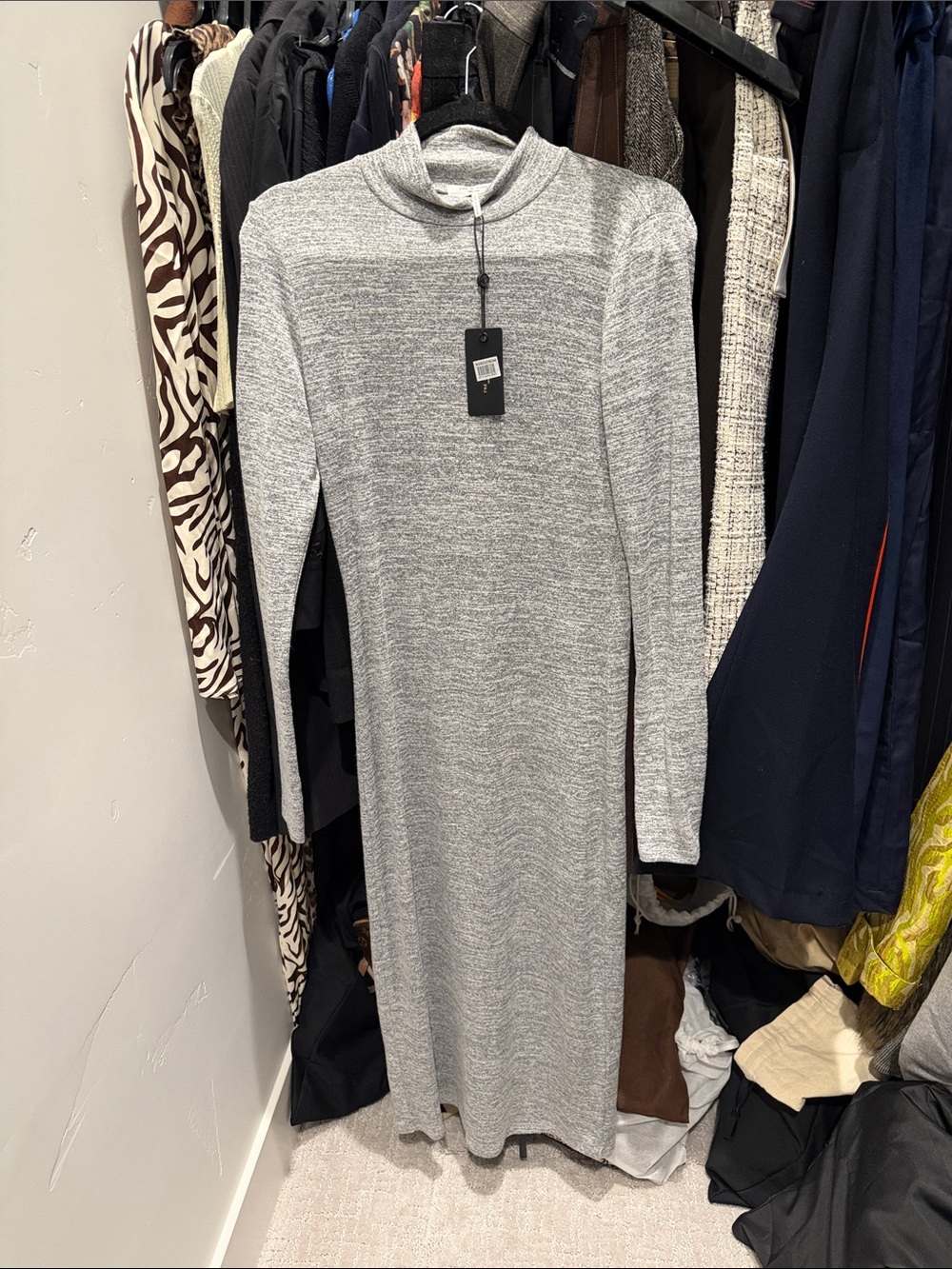 rag & bone Heather Gray Long Sleeve Maxi Dress